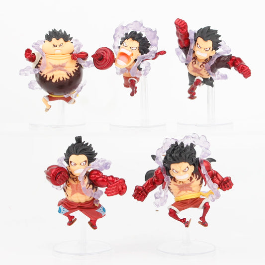 5pcs One Piece Gear 4 Luffy PVC Figure Set 11cm Anime Collectible Models