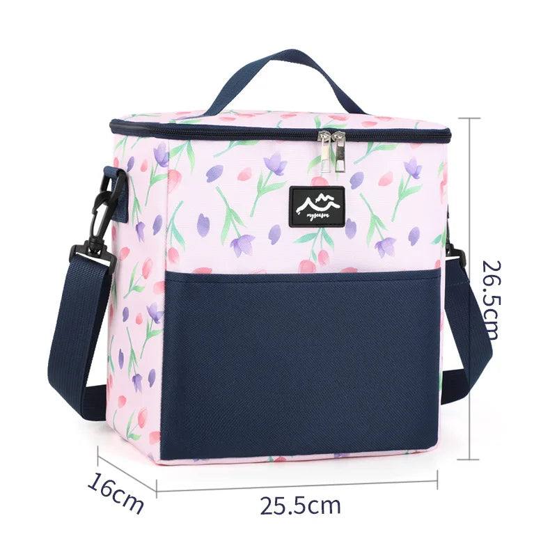 Aluminum Foil Insulated Lunch Bag Bento Pack for Meal and Ice Storage