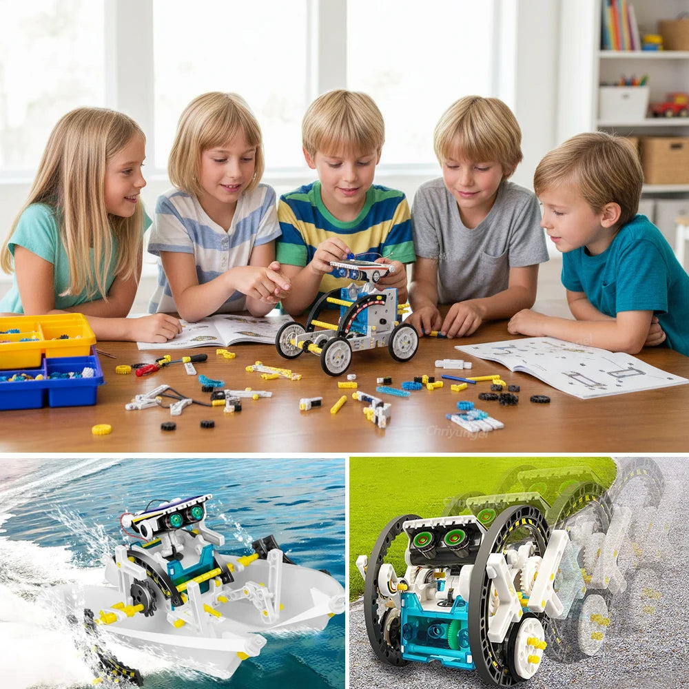 12-in-1 STEM Robot Building Toy Educational Science DIY for Kids Age 8+