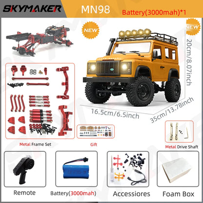 New MN99s MN98 1:12 MN Model RTR Version RC Car 2.4G 4WD RC Rock Crawler Defender Remote Control Car 1/12 RC Truck Cars Toys-EXPROTAS