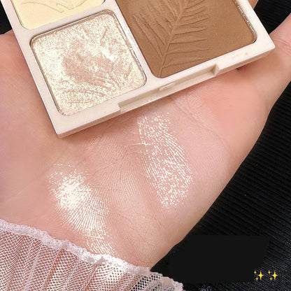 Highlighter Contour Bronzer Palette Makeup 4 Colors Matte Powder Face