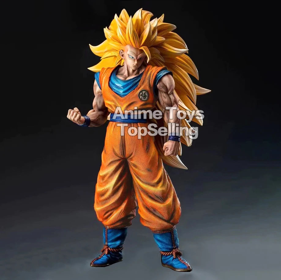 11.8in/30cm Anime Dragon Ball Z Figure SSJ3 Goku Figure PVC Super Saiyan Statue 3 Gokou Collectible Model Toys Gifts-EXPROTAS