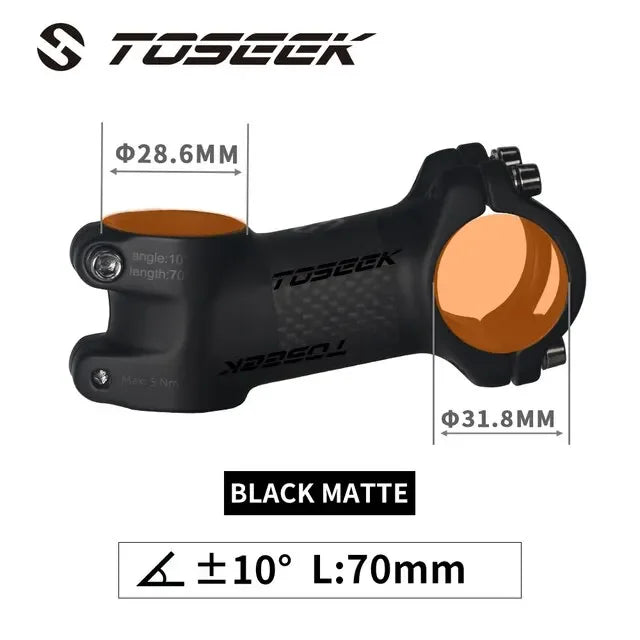 TOSEEK Carbon MTB Handlebar Stem 31.8mm 10/17/25/35 Degree Bike Stem