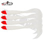 4PCS Fishing Lure Jigging Soft Baits 12.5cm 5.5g Hooks for Bass Pike