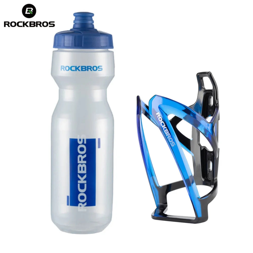 ROCKBROS Water Bottle + Holder Set 750ml Sports Bottle with Integrated Molded Cage
