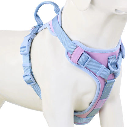 Adjustable Chest Strap Dog Harness No Pull Padded Reflective Breathable Vest