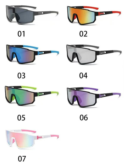 Men's Oversized Cycling Glasses Windproof Colorful Sports Sunglasses