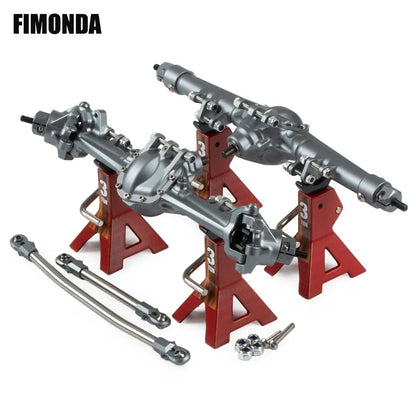 CNC Aluminium Front Rear Axle Bevel Gear SOA Mount 1/10 RC Crawler SCX10 II