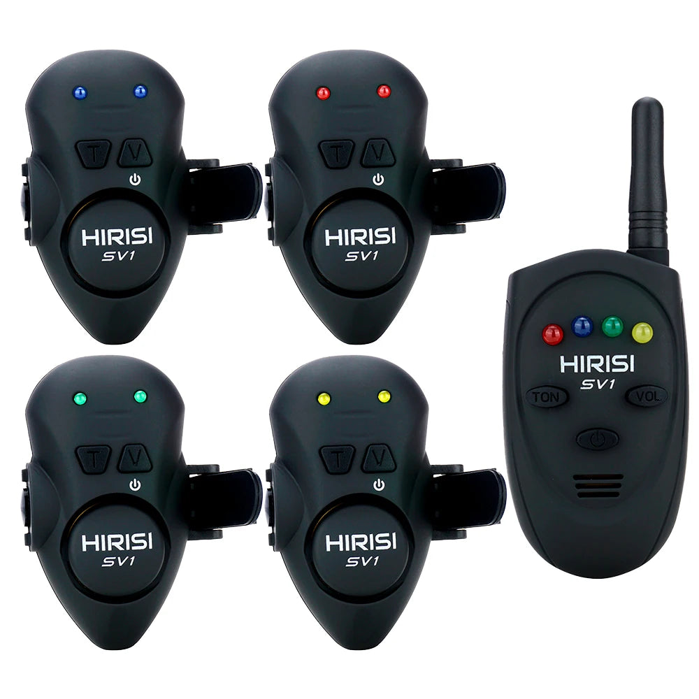 Hirisi SV1 Carp Fishing Bite Alarm Set Luminous Bite Indicator Portable Case