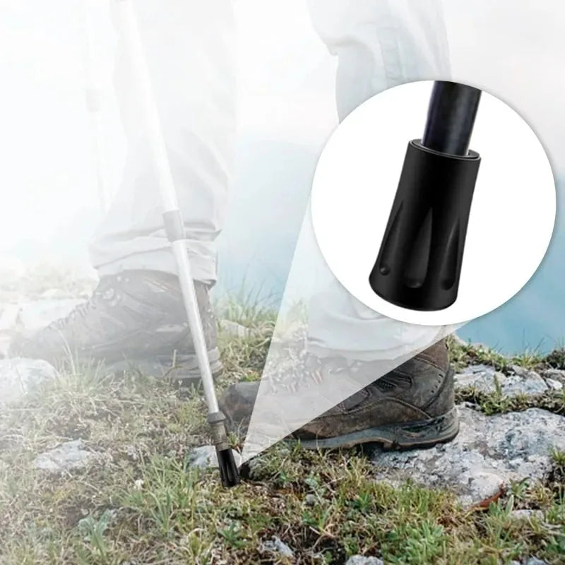 Rubber Tips Protector for Trekking Poles Walking Sticks - 8 Pcs