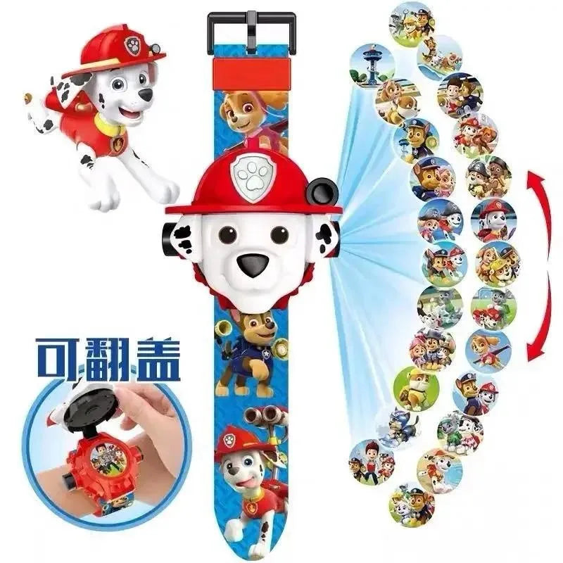 Paw Patrol 3D Projection Watch Digital Dog Action Figures Toys Chase