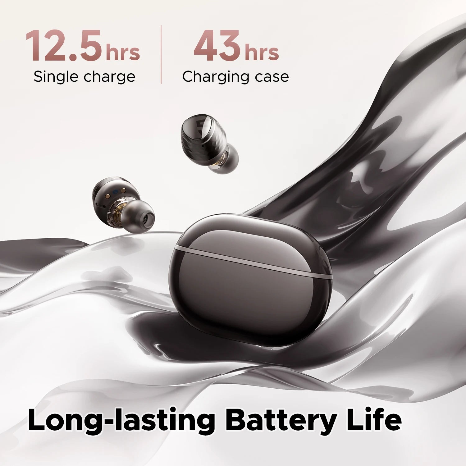 SoundPEATS Engine4 Hi-Res Bluetooth 5.3 Wireless Earbuds with LDAC, Coaxial Dual Dynamic Drivers for Stereo Sound, Total 43 Hrs-EXPROTAS