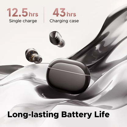 SoundPEATS Engine4 Hi-Res Bluetooth 5.3 Wireless Earbuds with LDAC, Coaxial Dual Dynamic Drivers for Stereo Sound, Total 43 Hrs-EXPROTAS
