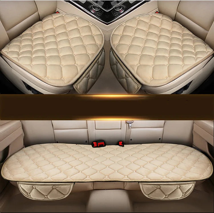 Car Seat Cover Front/Rear Velvet/fur Seat Cushion Protector Pad Black/Red/Beige/Grey/Coffee/Brown For Renault Kadjar F3 X45-EXPROTAS