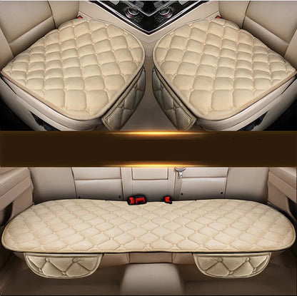 Car Seat Cover Front/Rear Velvet/fur Seat Cushion Protector Pad Black/Red/Beige/Grey/Coffee/Brown For Renault Kadjar F3 X45-EXPROTAS