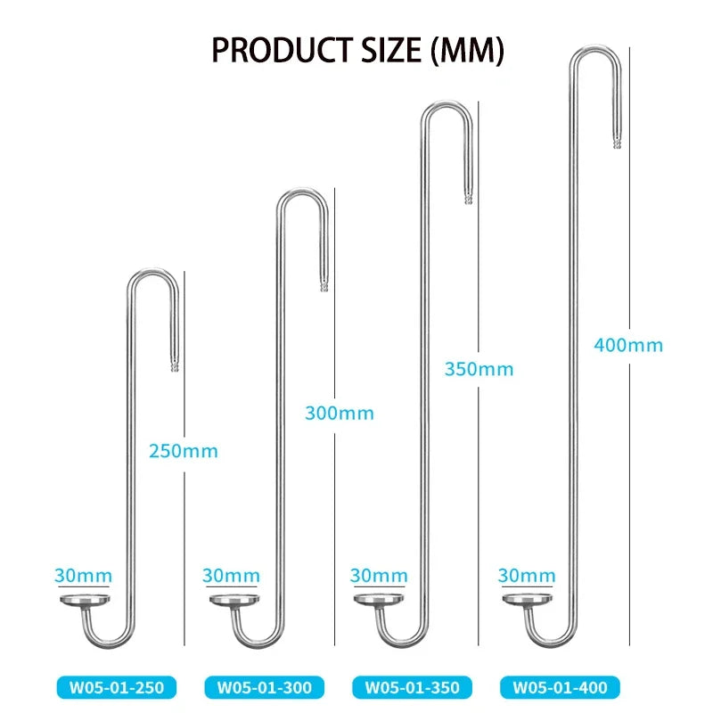Aquarium CO2 Diffuser Stainless Steel for Aquatic Plant Growth 250-400mm