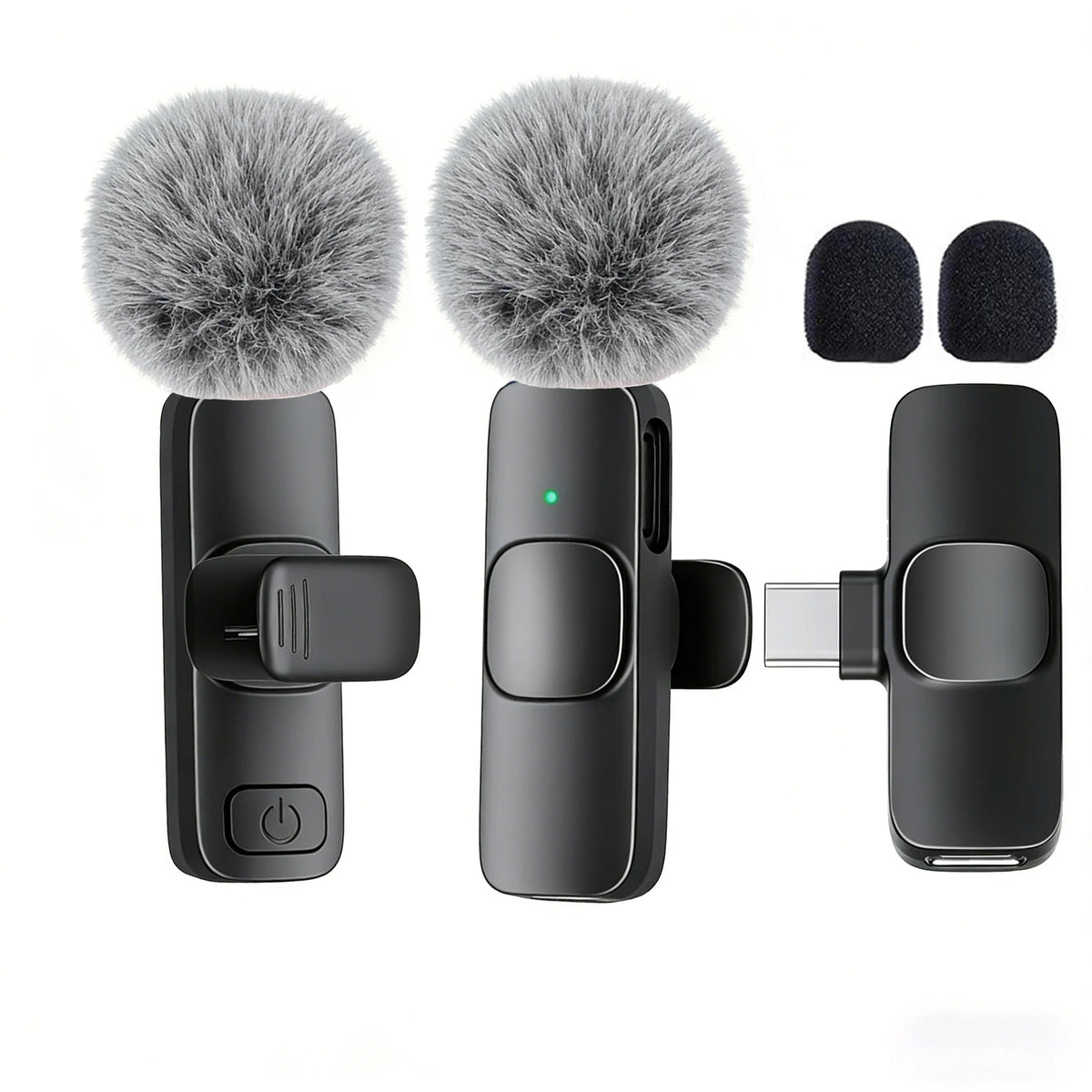 Type-C Port Professional Wireless Lavalier Microphone for Smartphones Plug Play