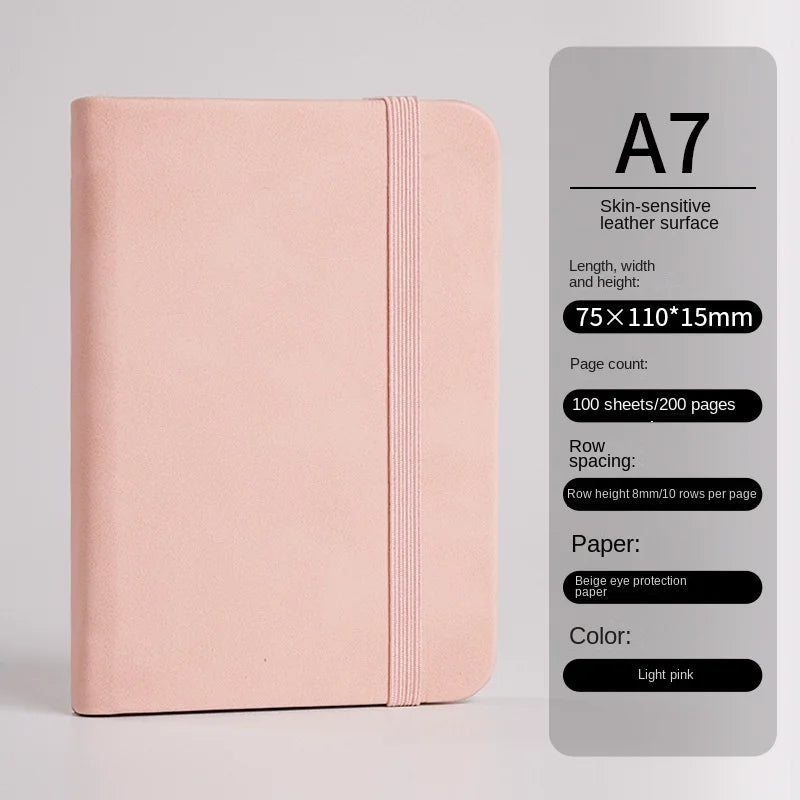 Mini A7 Small Notebook Portable Pocket Diary Leather Notepad Journal