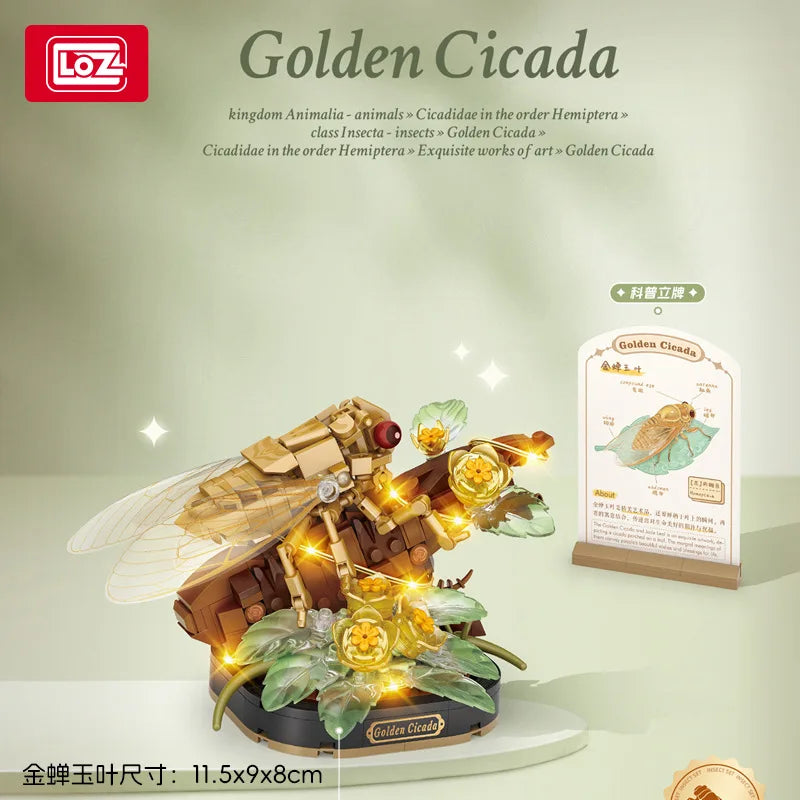 Foldable Mini Insect Everlasting Flower House Building Blocks Ornament Gift