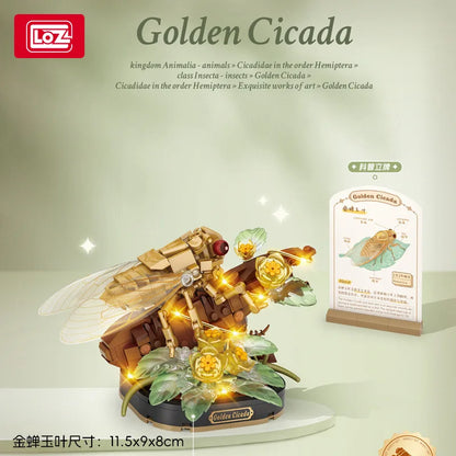 Foldable Mini Insect Everlasting Flower House Building Blocks Ornament Gift