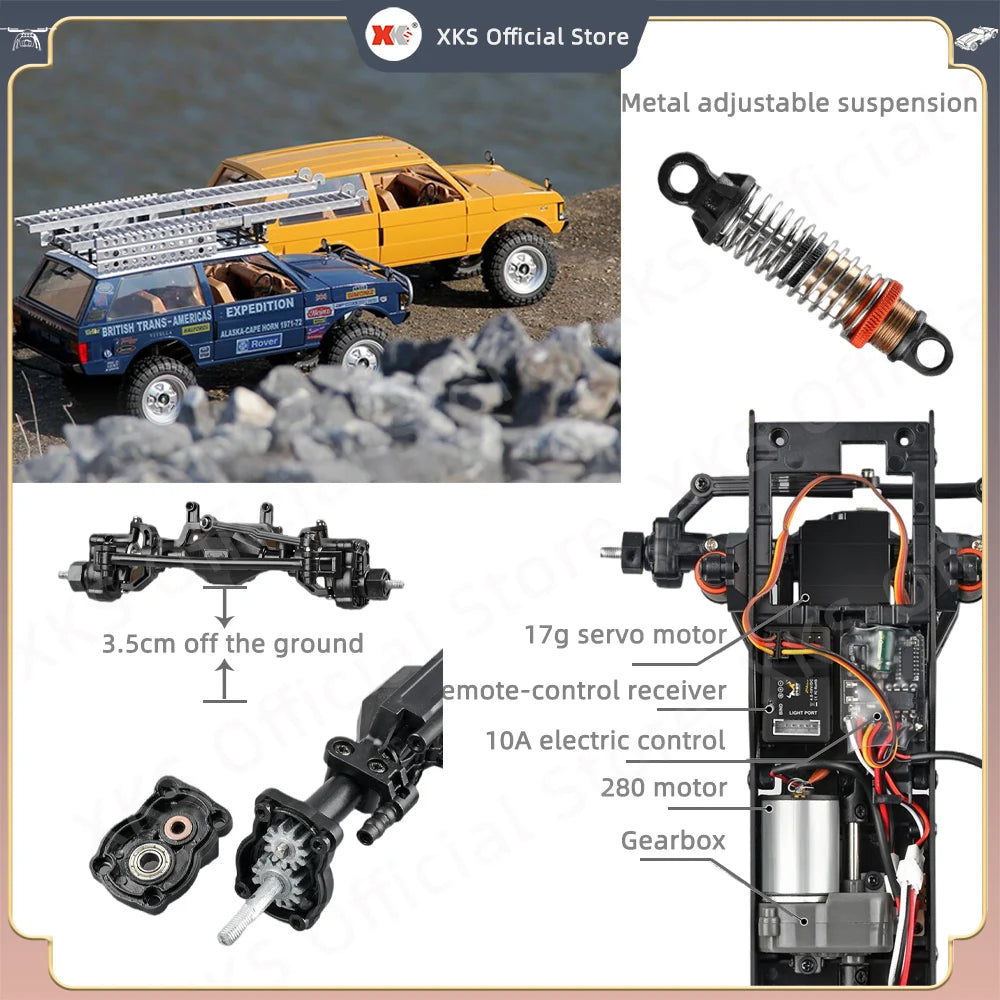 MN168 RC Car 1:12 Full Scale RTR Version MN Model 2.4G 4WD 280 Motor Proportional Off-Road RC Remote Control Car for Boys Gifts-EXPROTAS
