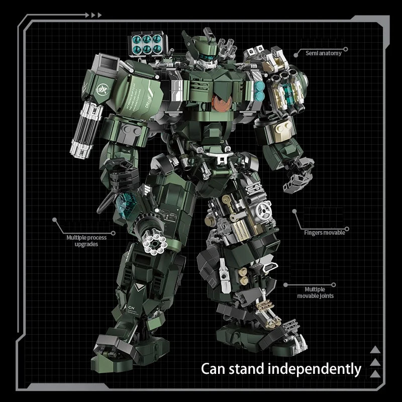 1403Pcs Mecha Warrior Building Blocks Robot Model Action Figures Toy Set