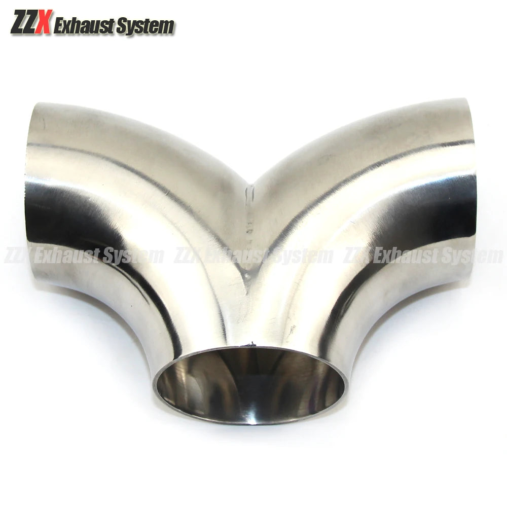 Car Exhaust Muffler Pipe 304 Stainless Steel I Y Tee Connector 19-76mm Welding