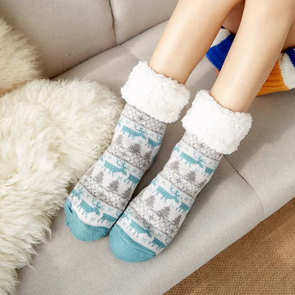 Winter Warm Fuzzy Fluffy Socks Non Slip Cozy Slipper Christmas Gift