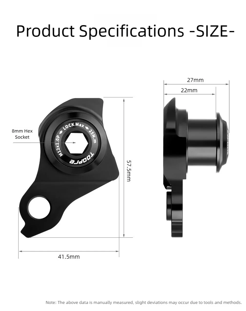TOOPRE Bicycle UDH Straight-mounted Tail Hook Nut Mountain Road Bike Barrel Axle Frame Rear Tail Hook Universal Lifting Ear