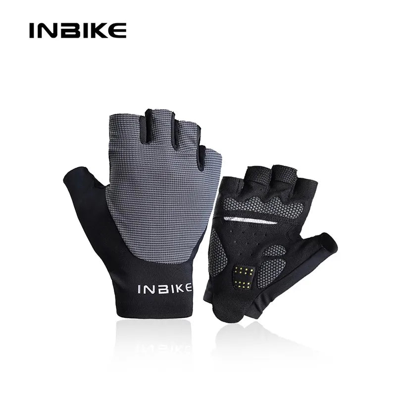 INBIKE Half Finger Cycling Gloves Padded Palm MTB Road Bike Summer Men