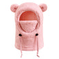 Warm Winter Hats for Kids 3-14 Years with Plush Scarf Boys Girls