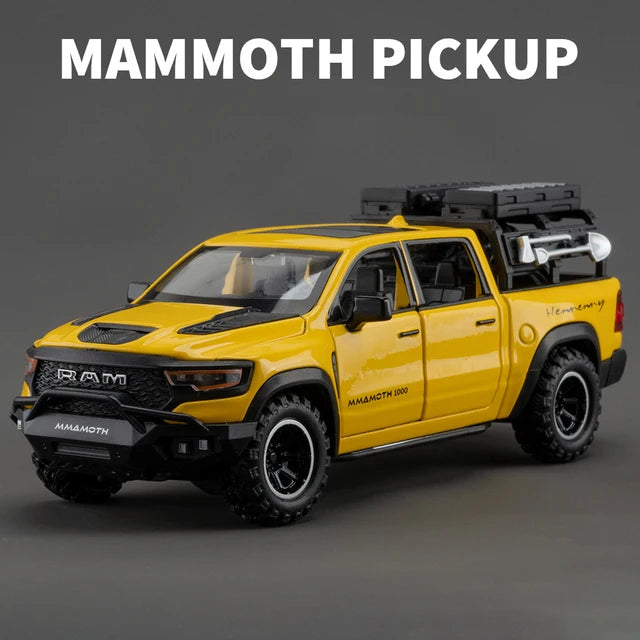 1:32 Dodge RAM 1000 TRX Mammoth Alloy Model Sound Light Toy Pickup