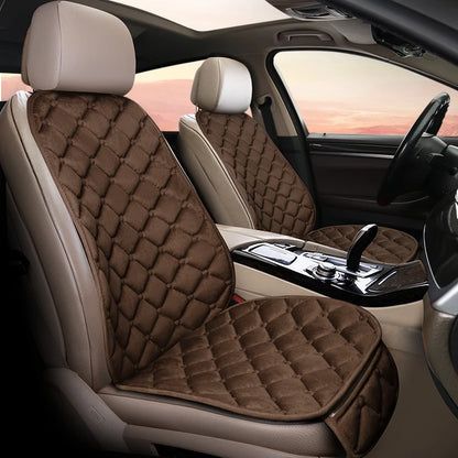Car Seat Cover Front/Rear Velvet/fur Seat Cushion Protector Pad Black/Red/Beige/Grey/Coffee/Brown For Renault Kadjar F3 X45-EXPROTAS