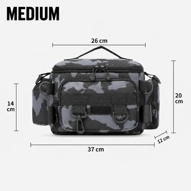 Fishing Tackle Bag Waterproof Shoulder Rod Storage Gear Outdoor 40cm