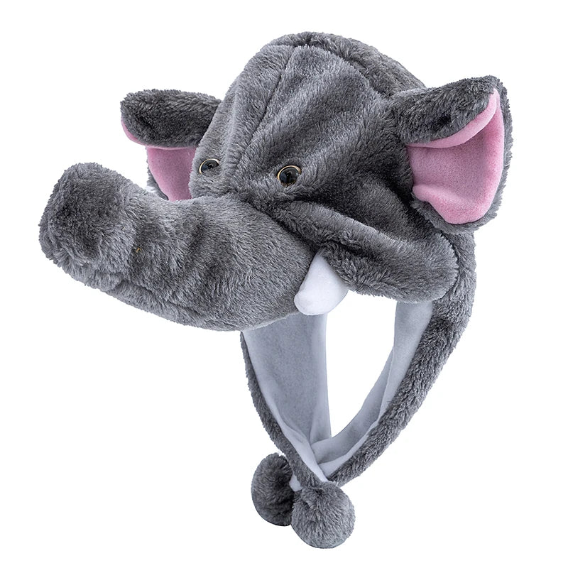 Funny Grey Elephant Cap for Kids Cosplay Events Animal Hat