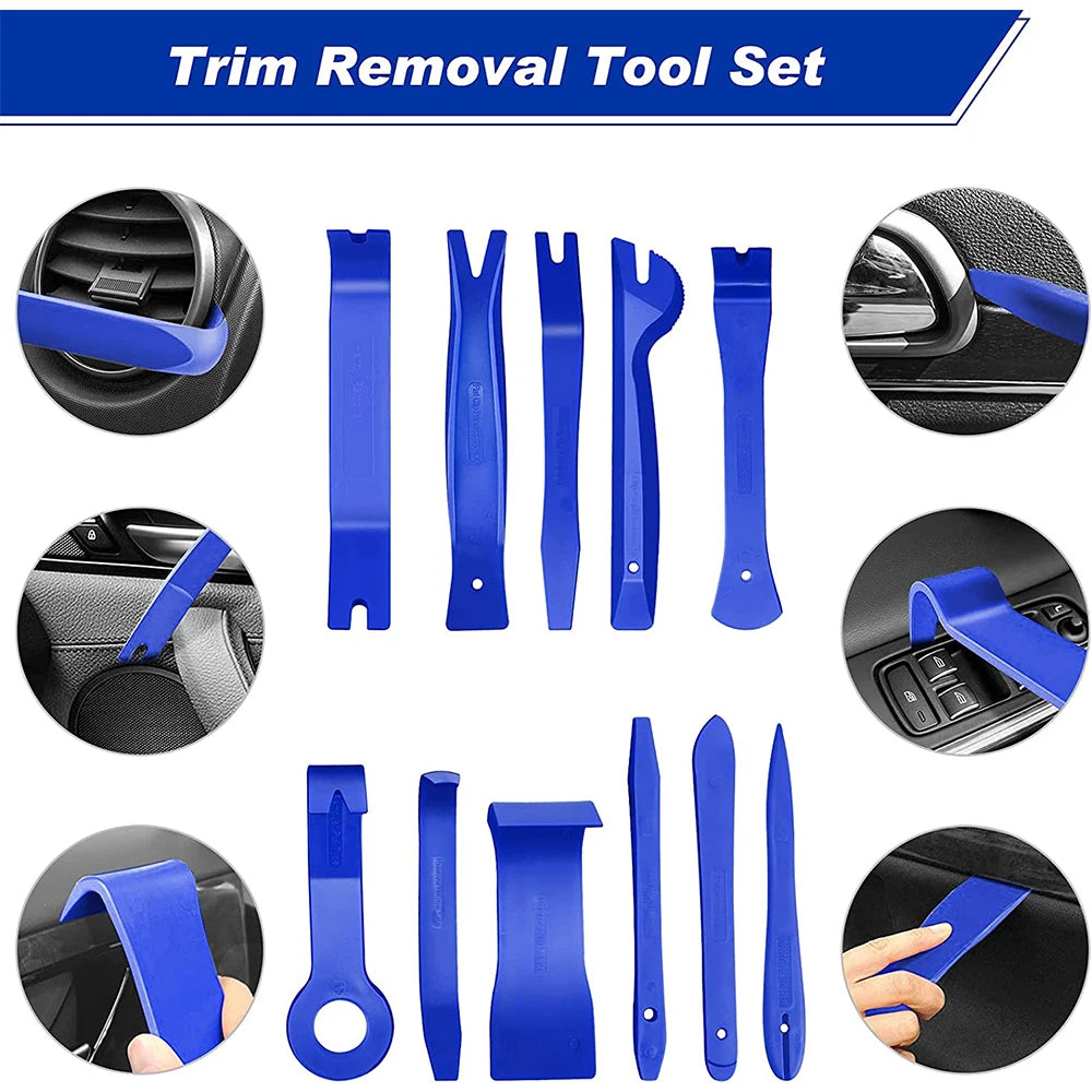 5Pcs Car Trim Clip Removal Panel Fastener Pry Tools Set for Auto Dash