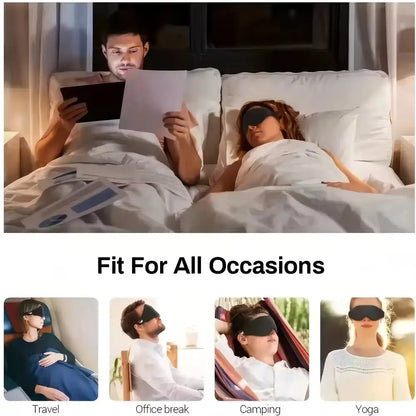 3D Eye Cover Mask Soft Padded Blackout Blindfold for Sleeping Travel