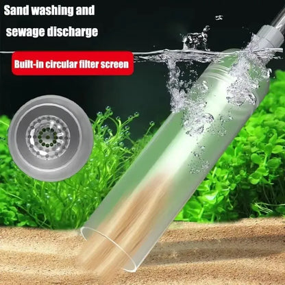 Fish Tank Siphon Vacuum Cleaner 1.7m Gravel Water Changer Aquarium Tool