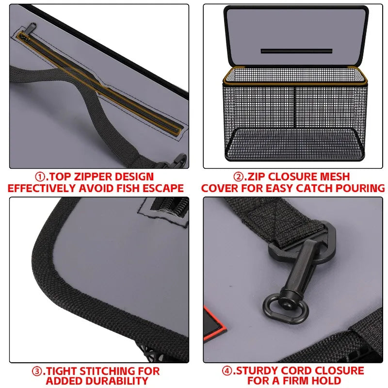 Fishing Net Cage Foldable Trap for Shrimp Crab Crayfish 40cm 1pcs