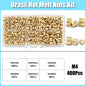 M2–M8 Brass Heat Insert Nut Set for 3D Print Hot Melt Threaded Embed