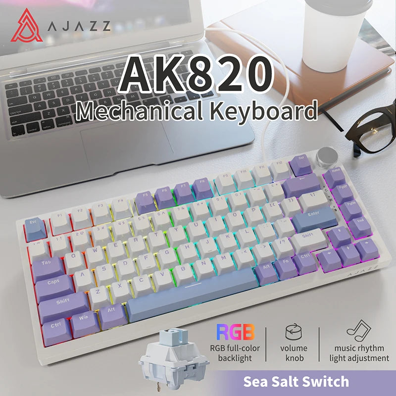 EXPROTAS Mechanical Gaming Keyboard 75% Wired RGB Backlit Gasket Layout