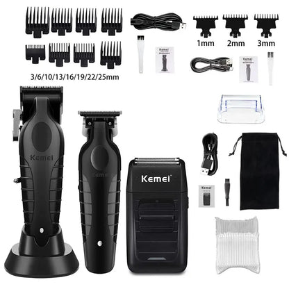 Kemei Hair Clipper Professional Cordless Trimmer Electric Shaver Beard Machine