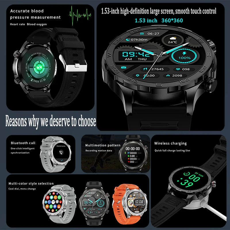2025 Huawei Smart Watch Bluetooth Call AMOLED GPS NFC Waterproof Sports Men Women