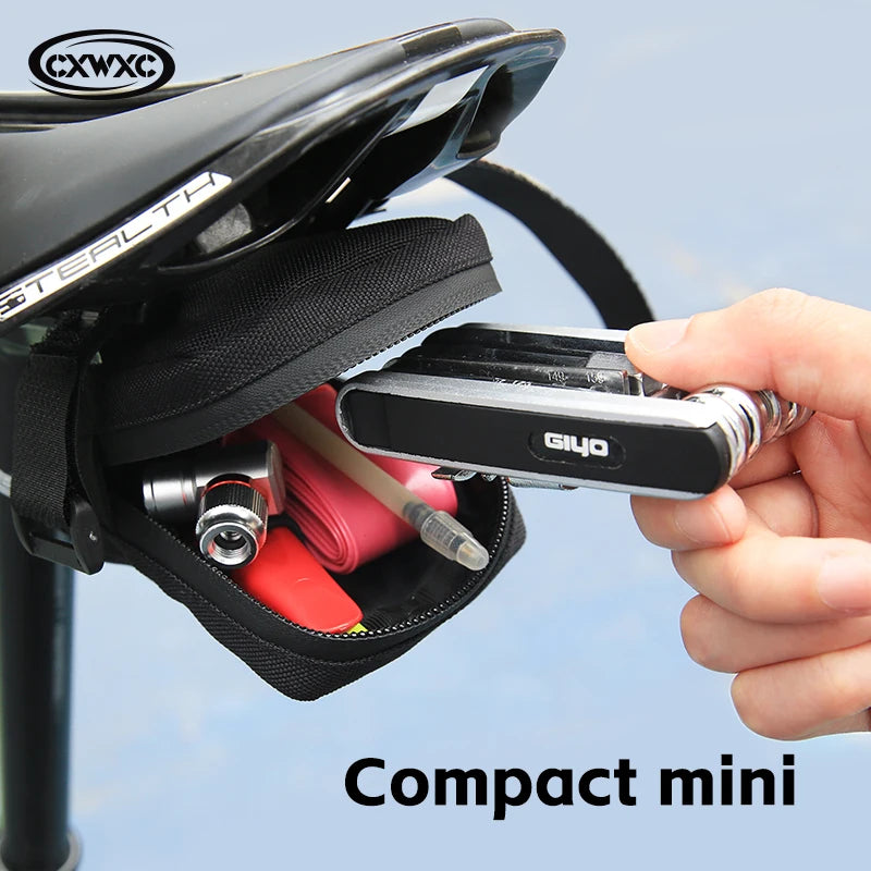 Mini Bike Saddle Bag CXWXC 0.35L Lightweight Seat Tail Storage Pouch
