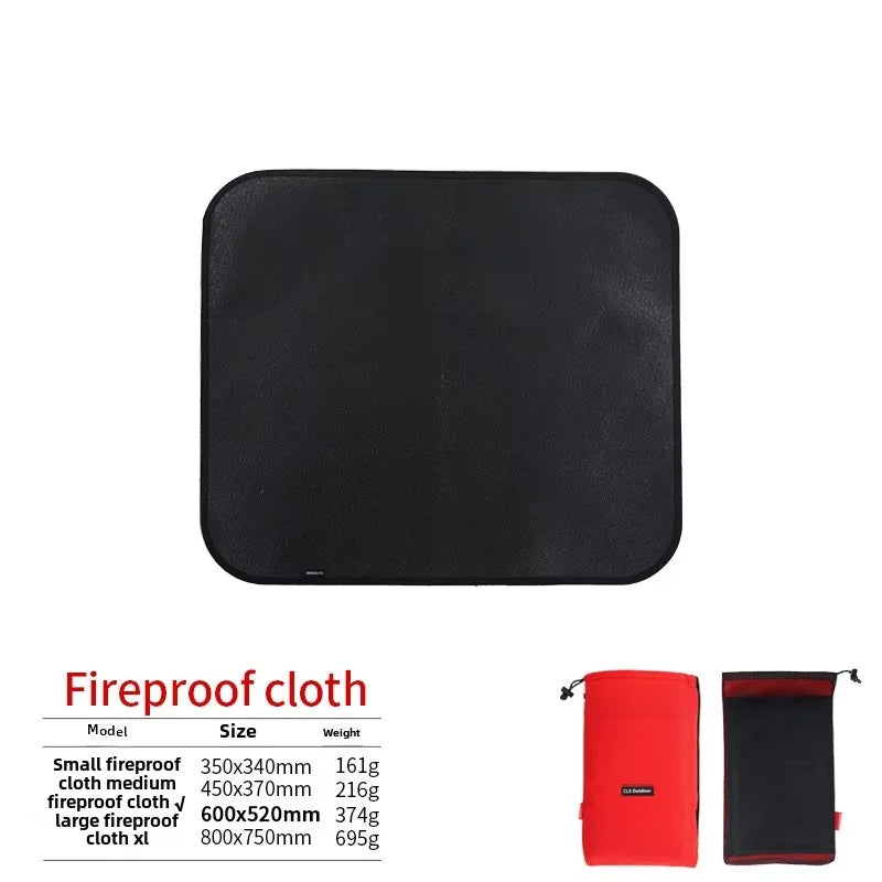 Outdoor Camping Fireproof Cloth BBQ Insulation Mat Flame Retardant Fiberglass Pad