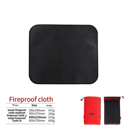 Outdoor Camping Fireproof Cloth BBQ Insulation Mat Flame Retardant Fiberglass Pad