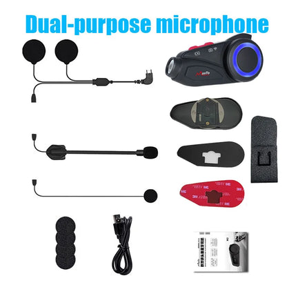 Maxto M3S Motorcycle Helmet Bluetooth Intercom 1440p DVR WiFi Camera Headset