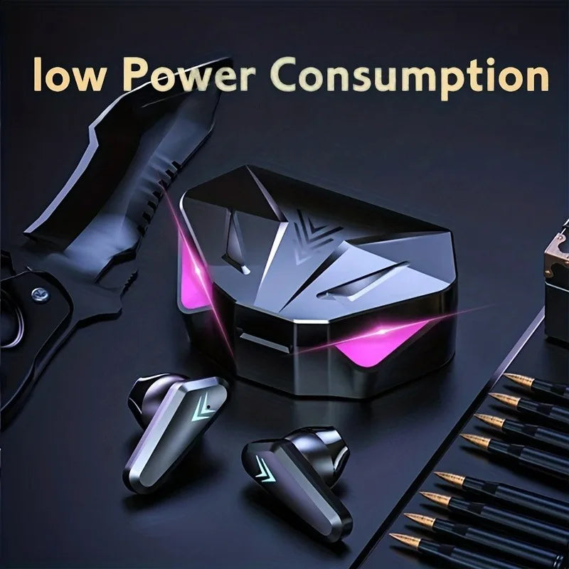 Wireless Bluetooth Headset TWS Gaming Earbuds LED Display Mic Noise Cancelling
