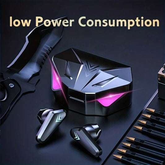 Wireless Bluetooth Headset TWS Gaming Earbuds LED Display Mic Noise Cancelling