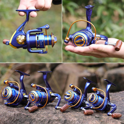 Spinning Fishing Reel 1000-7000 12BB Metal Spool Sougayilang 5-18kg Drag